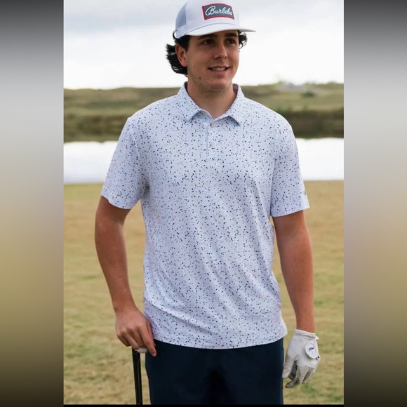 BURLEBO - Performance Polo - White Speckled - Picture 4 of 6